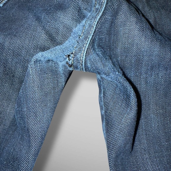 G-Star‎ Raw Jeans Mens 34x28 Blue Dark Wash Coder Straight Embroidered Hemmed - Picture 7 of 13